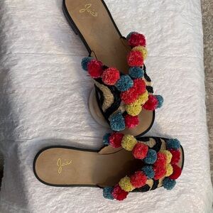 Joie Paden Red Pom Pom Wicker Flat Sandals Women

Joie Colorful Pom-Pom Sandals